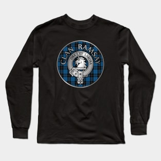 Clan Ramsay Crest & Hunting Tartan Long Sleeve T-Shirt